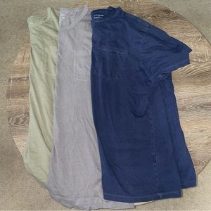 Lot of 3 Mens Banana Republic short sleeve solid tees
